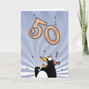 Carte 50e anniversaire du Pingouin Surprise