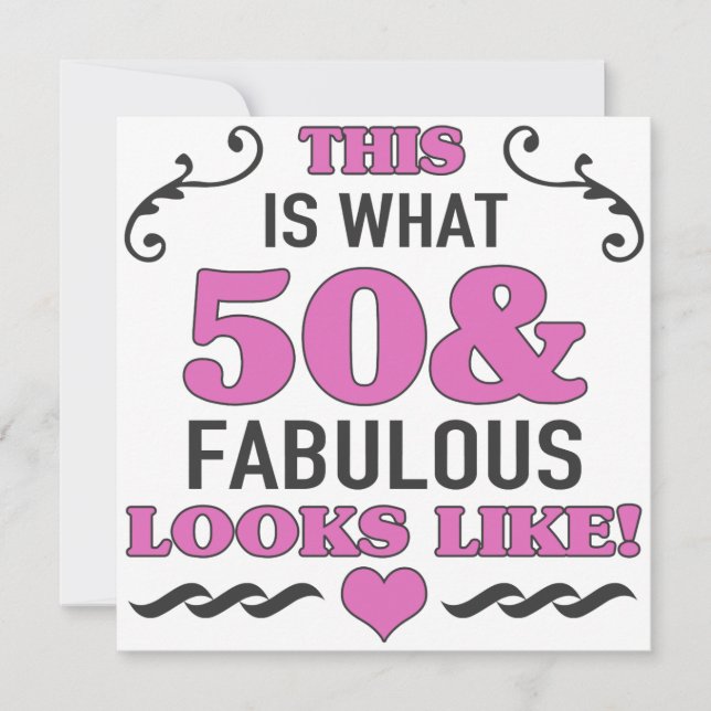 Carte 50e anniversaire Fabuleux (Devant)