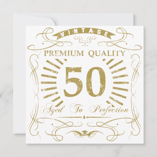Carte 50e anniversaire Gag cadeau (Devant)