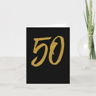 Carte 50e anniversaire golden personnalisé salutation
