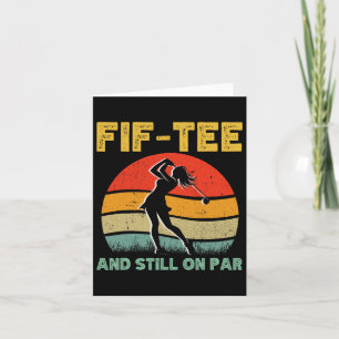 Carte 50e Anniversaire Golf Femme Design Retro 50 An Ol