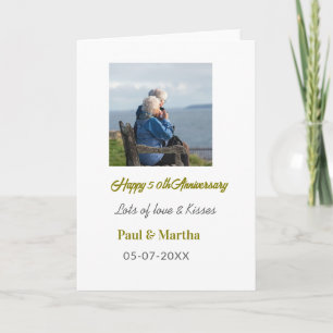 Carte 50e anniversaire joyeux moderne ajouter nom date p