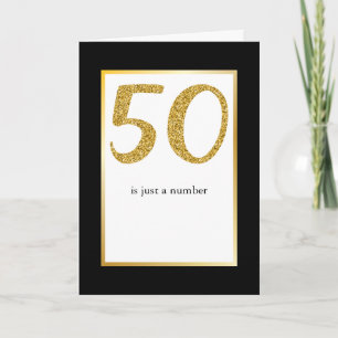 Carte 50e anniversaire Juste un nombre drôle de plaisant