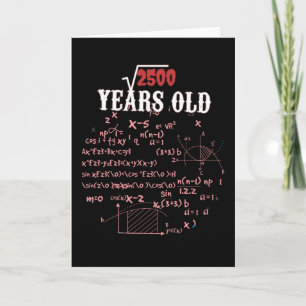 Carte 50e anniversaire math