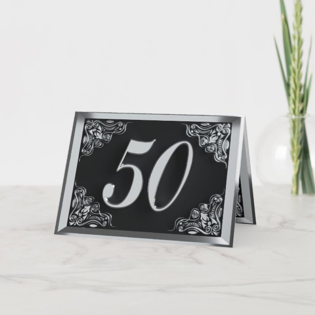 Carte 50e anniversaire ou anniversaire de mariage Régale (Devant)