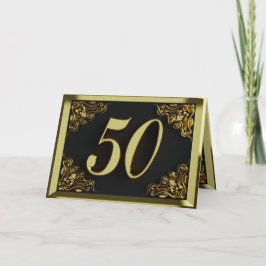 Carte 50e anniversaire ou anniversaire Regal Gold et Noi