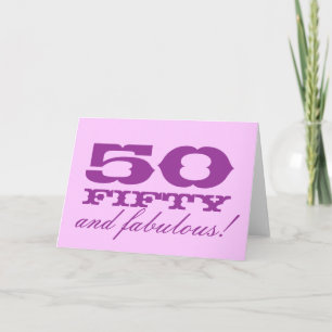 Carte 50e anniversaire pour femmes   50 et fabuleu