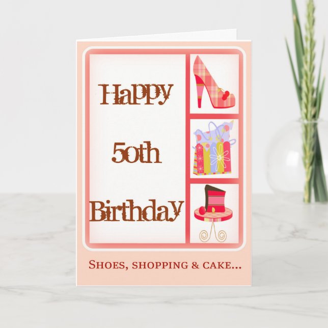 Carte 50e anniversaire pour les femmes (Devant)