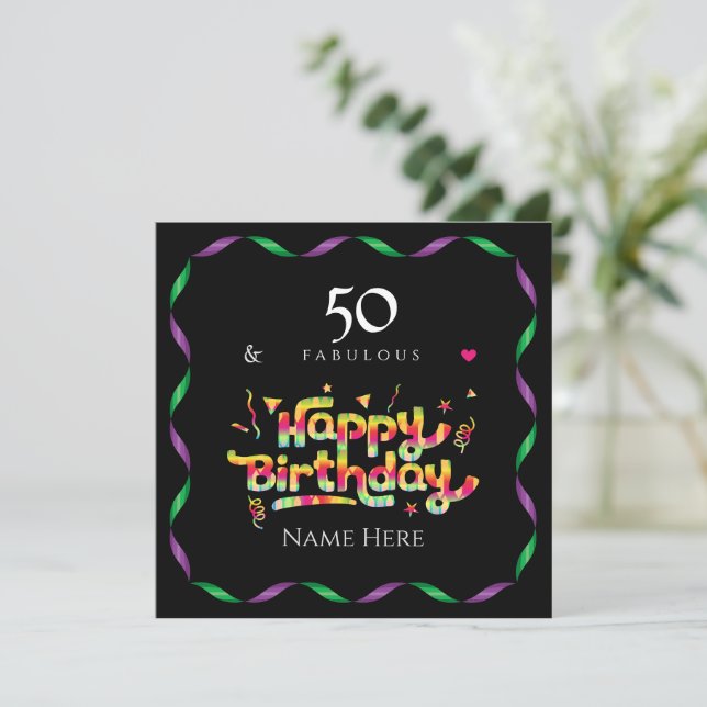 Carte 50e anniversaire pour quelqu'un Fabuleux (Debout devant)