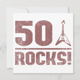 Carte 50e anniversaire Rocks