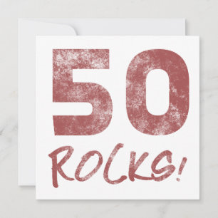 Carte 50e anniversaire Rocks