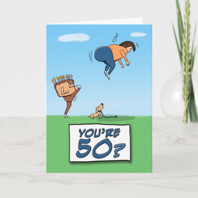 Carte 50e anniversaire : Un coup de pied dans la Butt (Devant)