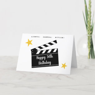 Carte 50e ou tout âge amusant thème Movie Anniversaire S