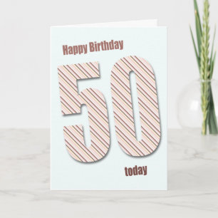 Carte 50ème anniversaire avec un grand nombre