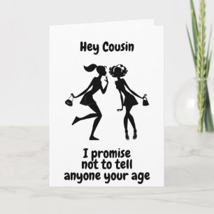 Carte "50ème ANNIVERSAIRE DE COUSIN" MAIS JE NE LE DIRAI