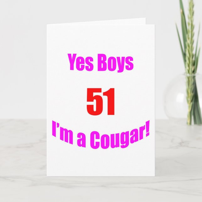 Carte 51 Anniversaire de Cougar (Devant)