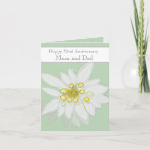 Carte 52e anniversaire du Mariage Edelweiss