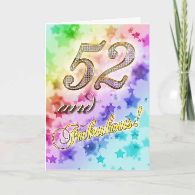 Carte 52e anniversaire pour quelqu'un Fabulous (Devant)