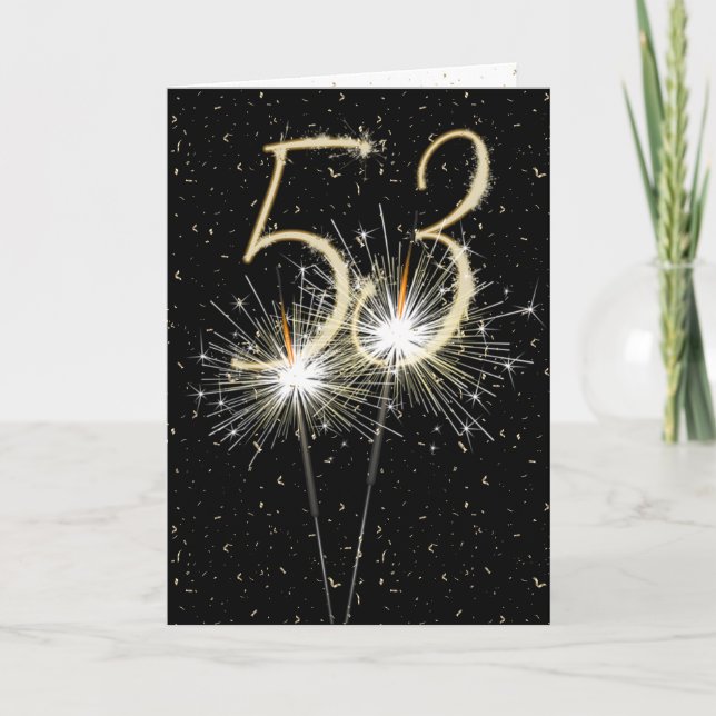 Carte 53e anniversaire mariage de l'étincelle (Devant)