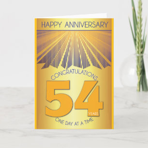 Carte 54e anniversaire de sobriété Golden Ray 12 Étape
