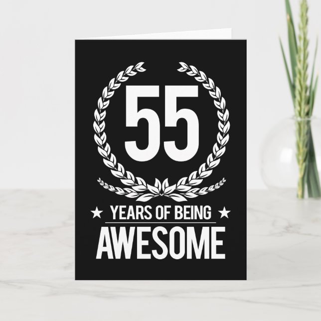 Carte 55e anniversaire (55 ans d'être génial) (Devant)