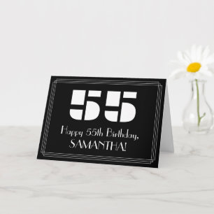Carte 55e anniversaire : Art Déco Inspiré Look "55" & No