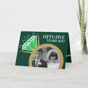 Carte 55e anniversaire Boucle d'or émeraude maintenant p