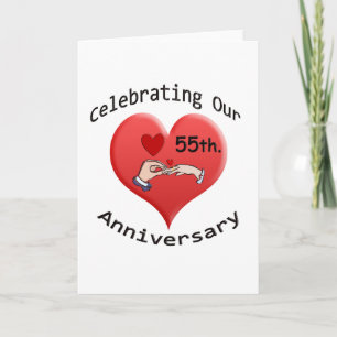 Carte 55e anniversaire de mariage