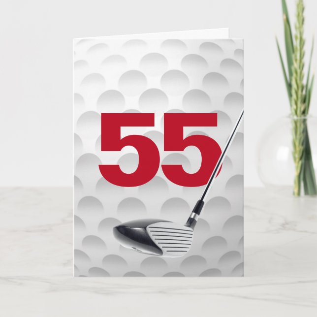 Carte 55e anniversaire Golf Ball Design (Devant)