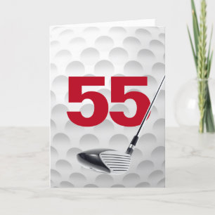 Carte 55e anniversaire Golf Ball Design