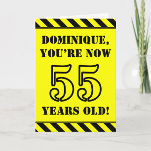 Carte 55e anniversaire : Jeu de style de crayon amusant