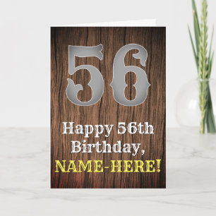 Carte 56e anniversaire : Country Western Inspiré Look, N