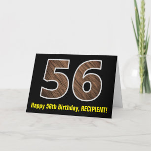 Carte 56e anniversaire : Nom + Faux Motif de grains de b
