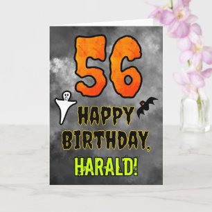 Carte 56e Birthday: Eerie Halloween Theme + Custom Nom