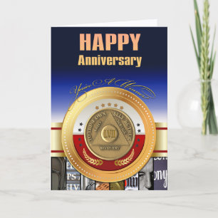 Carte 57 Année AA Anniversaire Coin Vous êtes un gagnant