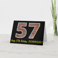 57e anniversaire - Motif de mur de briques "57" av