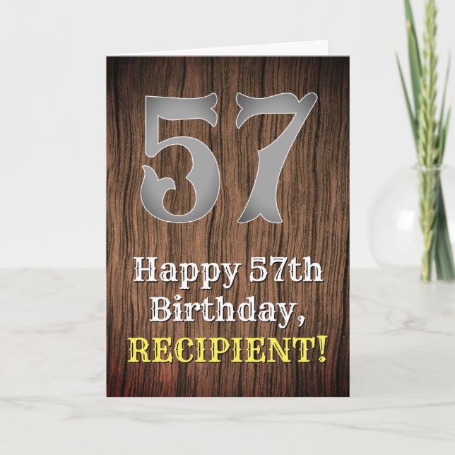 Carte 57e anniversaire : Pays inspiré par l'Ouest Look,  (Devant)