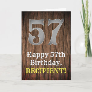 Carte 57e anniversaire : Pays inspiré par l'Ouest Look, 