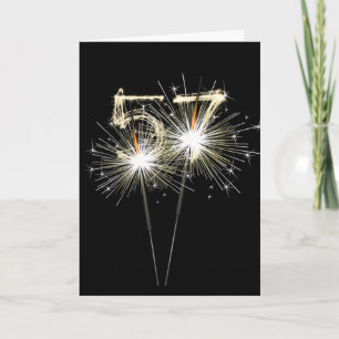 Carte 57e anniversaire Sparklers en noir