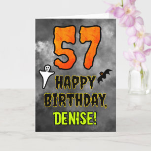 Carte 57e Birthday: Eerie Halloween Theme + Custom Nom