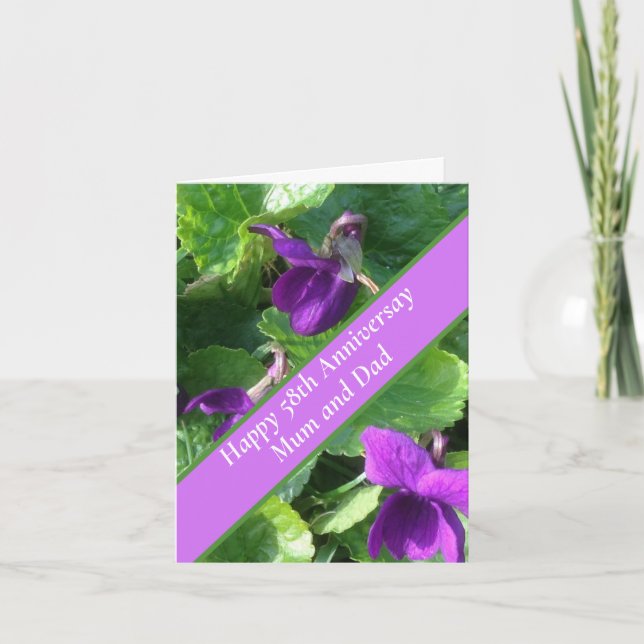 Carte 58e anniversaire du Mariage (Devant)