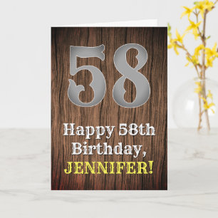 Carte 58e anniversaire : Pays inspiré par l'Ouest Look, 