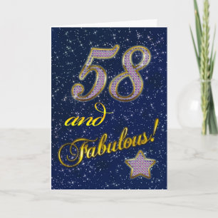 Carte 58e anniversaire pour quelqu'un Fabulous