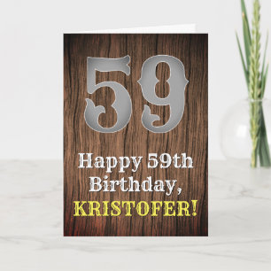 Carte 59e anniversaire : Pays inspiré par l'Ouest Look, 