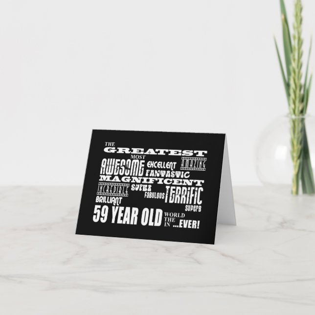 Carte 59e fête d'anniversaire Plus grand Cinquante-neuf  (Devant)