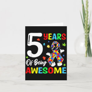 Carte 5 ans de ruban de naissance génial autism