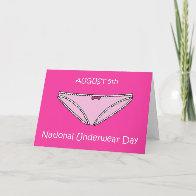 Carte 5 août - Journée nationale des sous-vêtements (Devant)