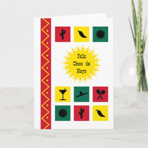 Carte 5 mai Cinco de Mayo d'inspiration mexicaine
