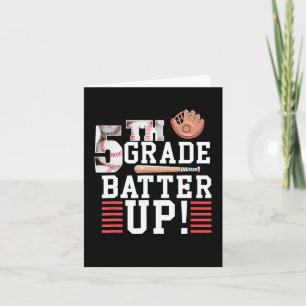 Carte 5e année Premier jour de l'école 5e année Batterie