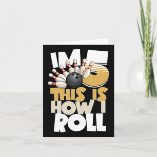 Carte 5e anniversaire Bowling Kids I'm 5 Voici comment j